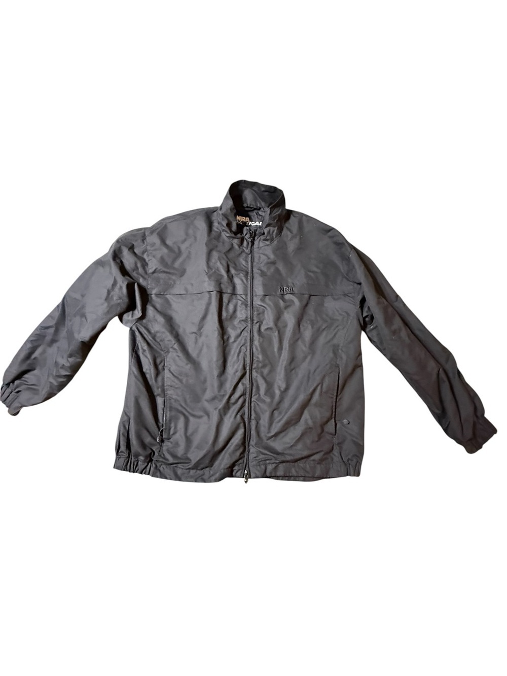 NRA Tactical Men's XL Black Full Zip Windbreaker Concealed Carry Jacket
